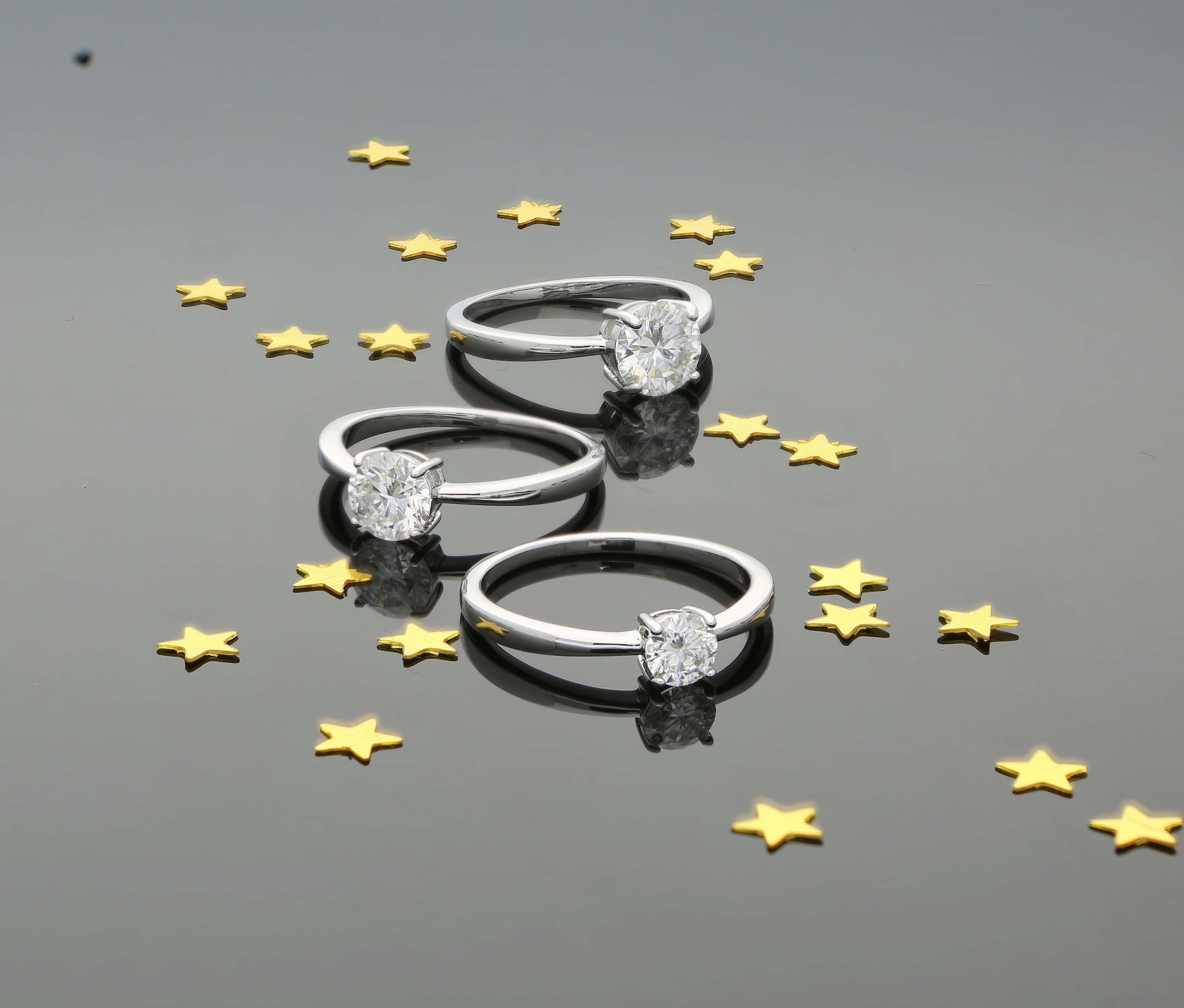 sterling silver solitaire rings colection